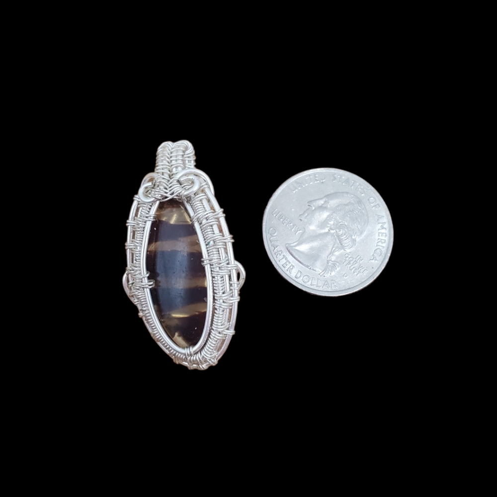 Beautiful Genuine Amber Silver Wire Wrapped Pendant Handmade Jewelry  Gems 💎